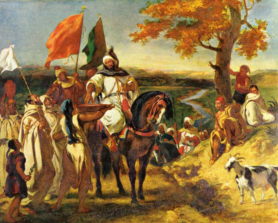 Moroccan Sheikh Visiting his Tribe